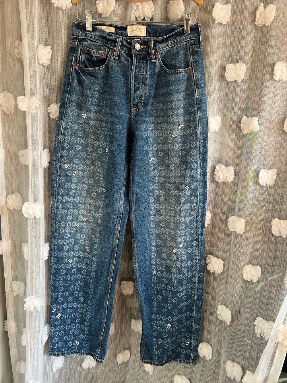 Universal thread Blue floral Patterned Denim Jeans